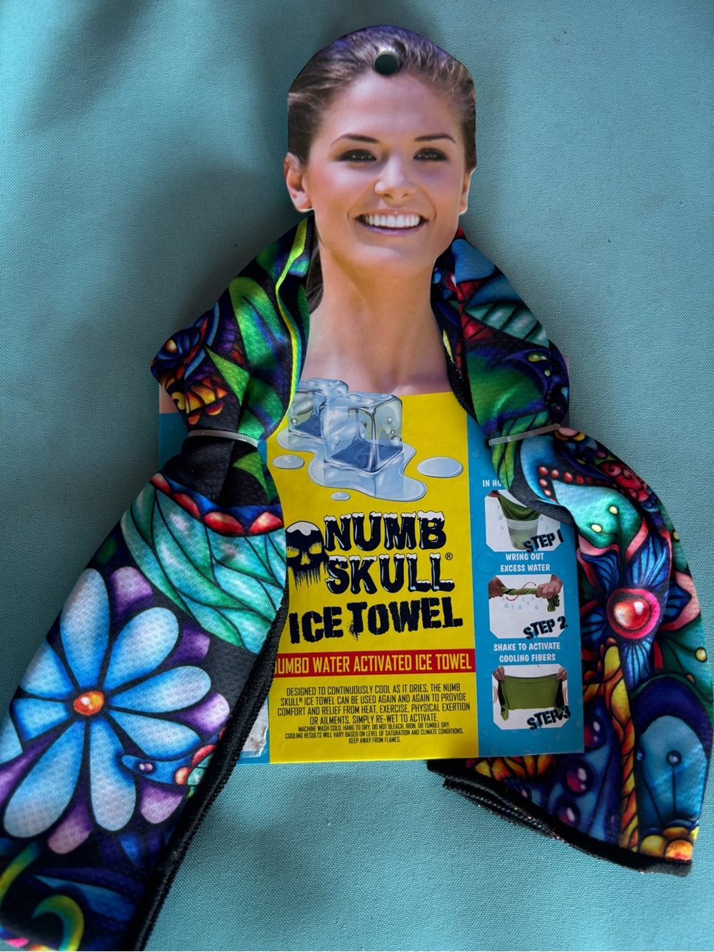 Numb Skull Cooling Ice Towel - Bright Vibrant Floral Print